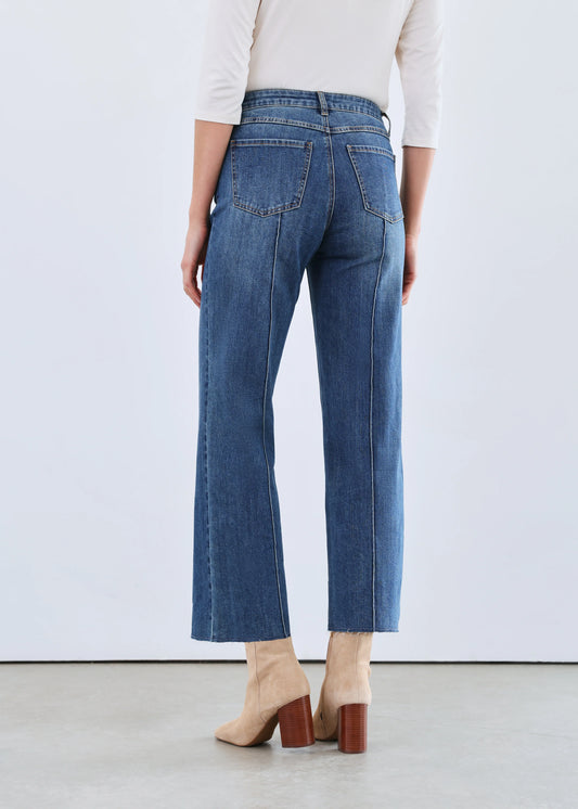 Olivia Wide Ankle Denim, Vintage Wash