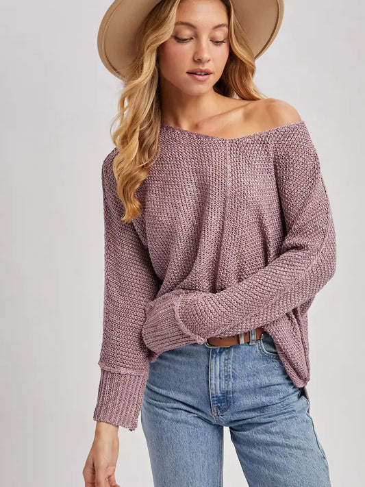 Reverse Seam Loose Fit Sweater