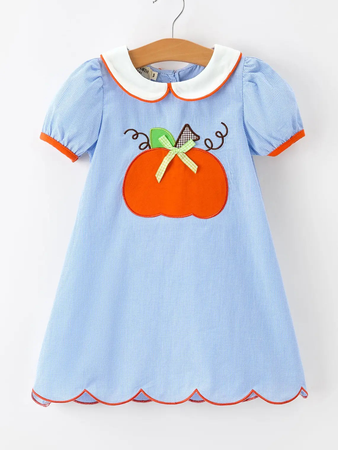 Fall Girls Pumpkin Collar Dress