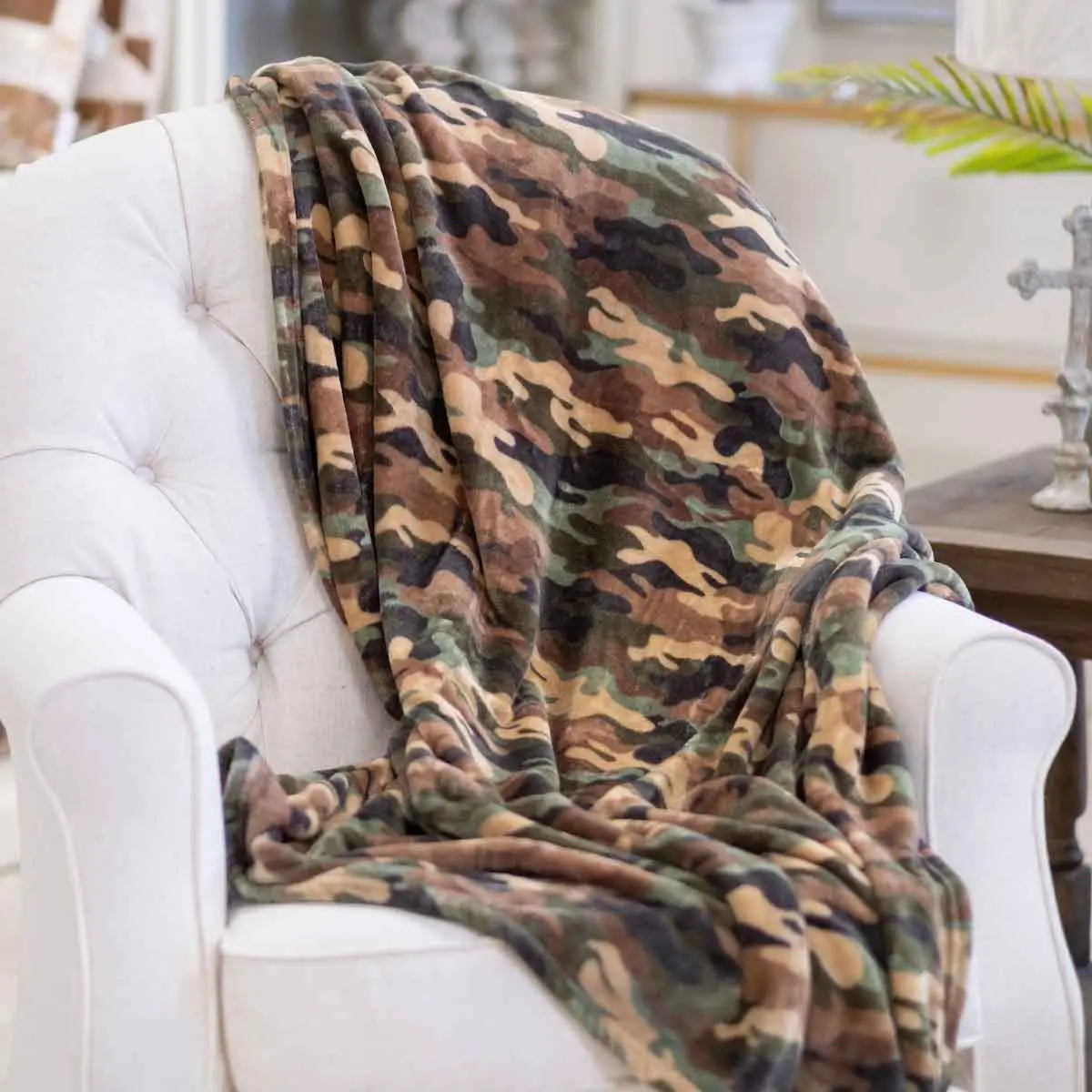 Camouflage Throw Green/Brown