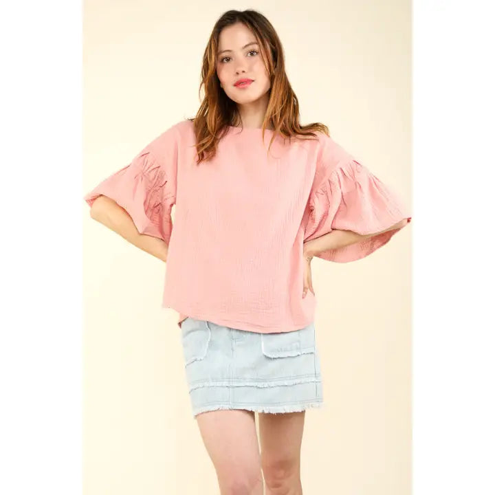 Cotton Gauze Casual Oversized Top