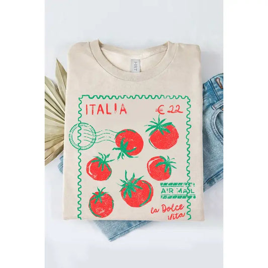 Italia Air Mail Washed Graphic Tee