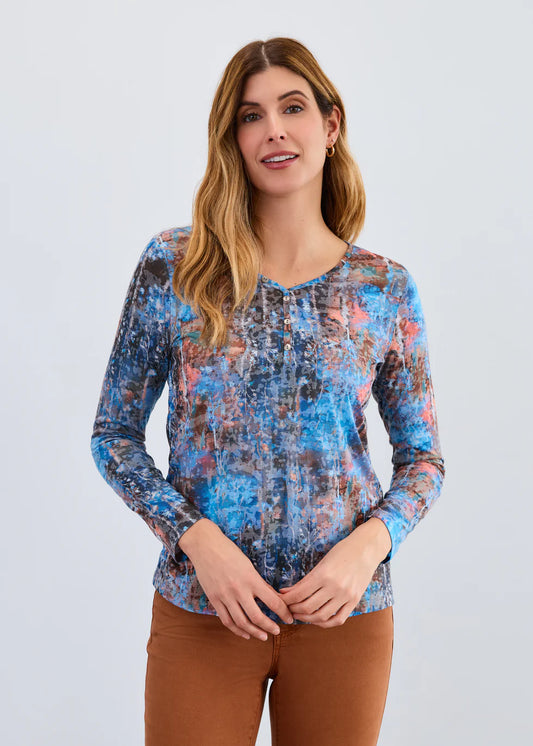 Long Sleeve V-Neck Top, Whitechapel
