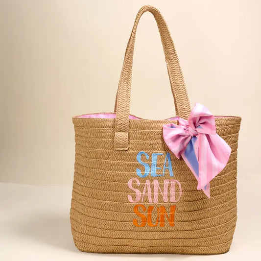 STRAW BEACH BAG