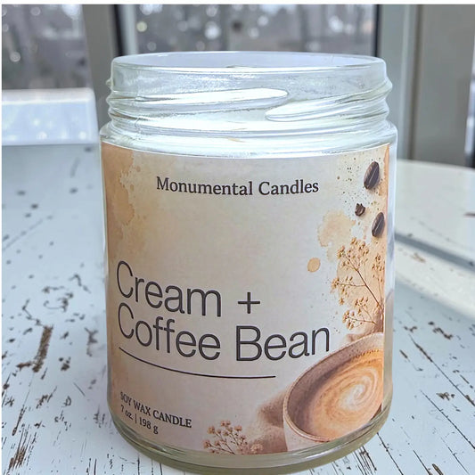 Cream + Coffee Bean Candle