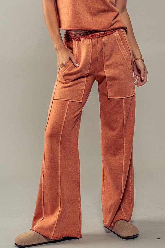 Classic Mineral Washed Paneled Pants