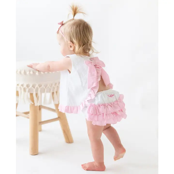 Baby Girls Swiss Dot Swing Top & Bloomer Set