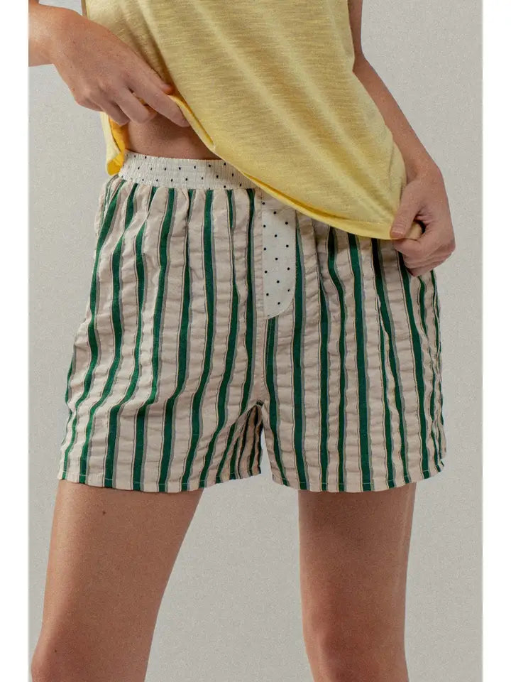 Textured Striped Boxer Shorts
