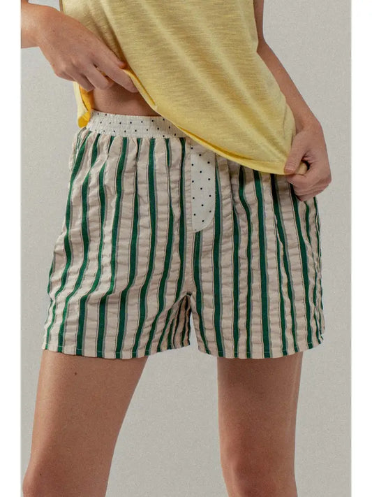 Textured Striped Boxer Shorts