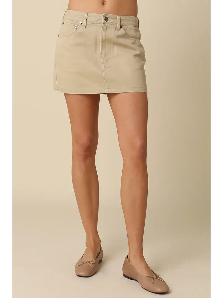 Cotton Mini Skirt