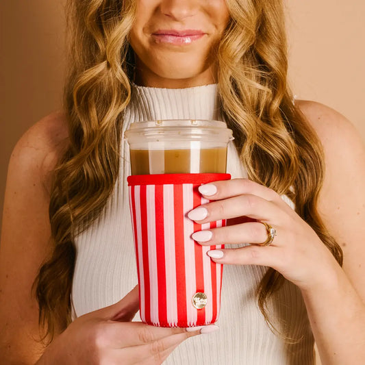 Peppermint Striped Drink Sleeve