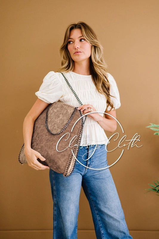 Monica Metal Chain Hobo Bag