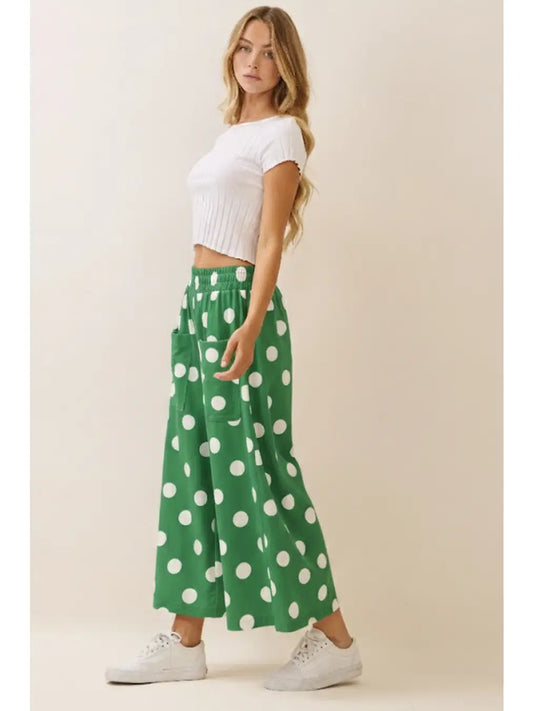 Polka Dot Pull-On Pants