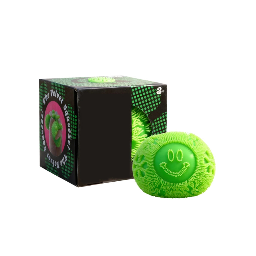 Smiley Fuzz Ball Flower Power Stress Ball Squishy Toy