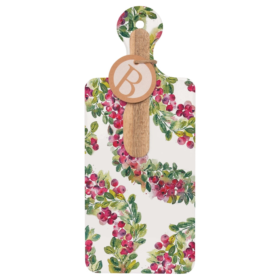 Cranberry Wreath Charcuterie & Spreader Set Christmas