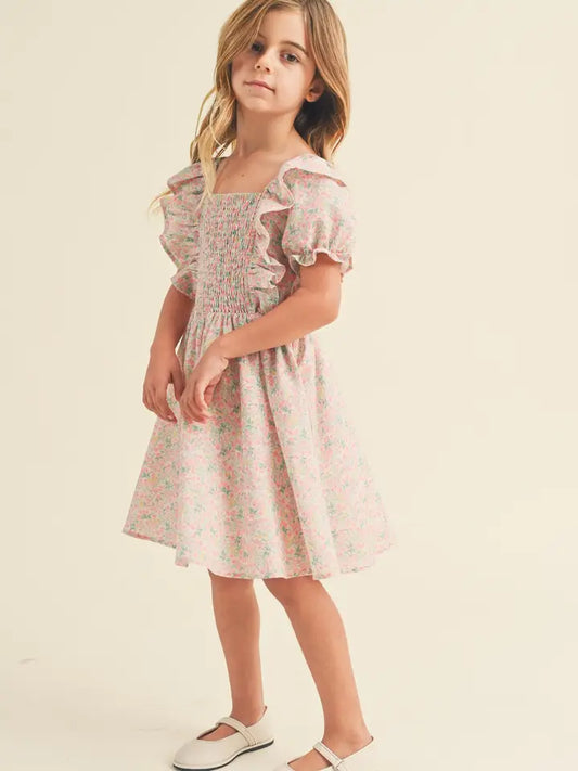 Tween Kids Girls Ruffle Fit and Flare Dress