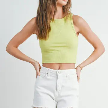 Solid Crop Tank Top
