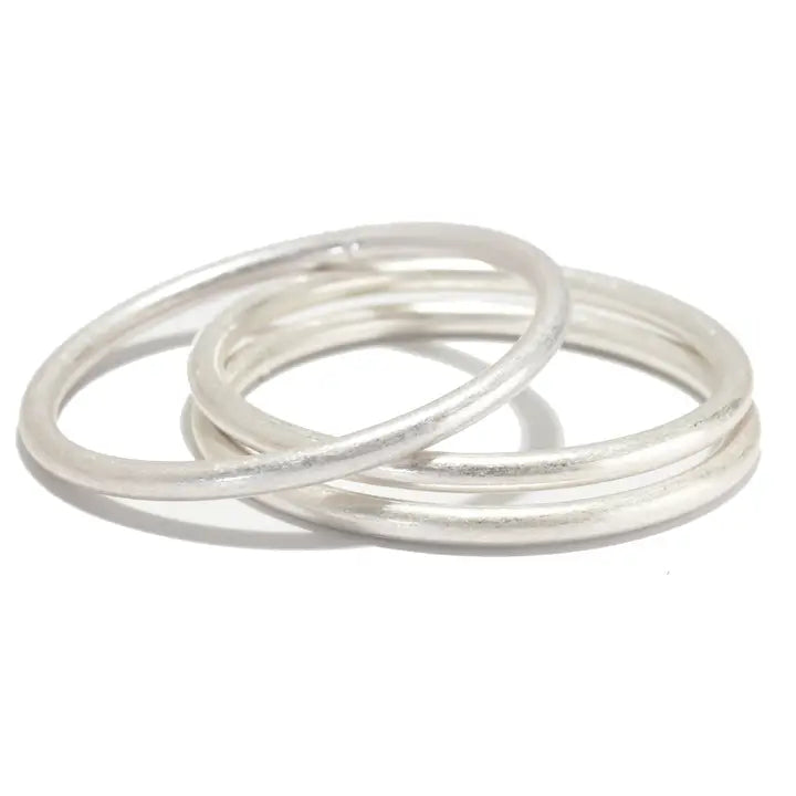 Thick Metal Light Scratched Bangle