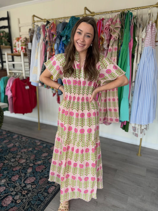 Rows of Flowers Dress by Uncle Frank
