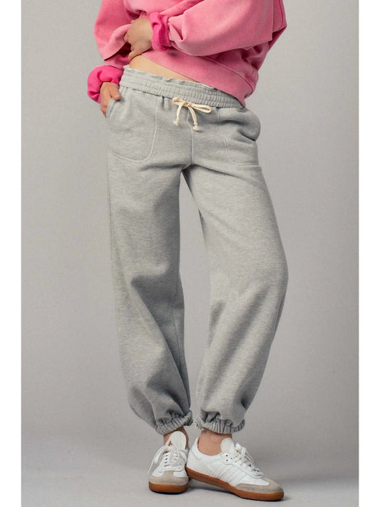 Elastic Drawstring Cotton Sweatpant