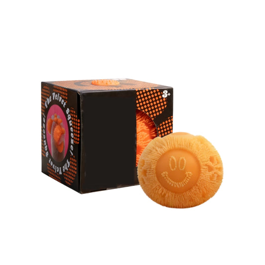Smiley Fuzz Ball Flower Power Stress Ball Squishy Toy