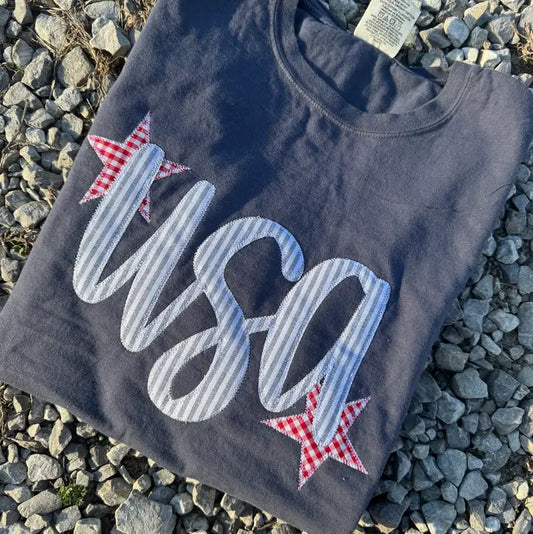 Denim USA Patriotic 4th of July Short Sleeve