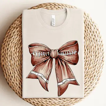 Football Bow Graphic Tee