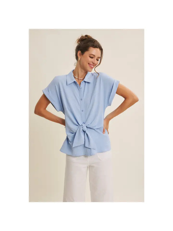 Knotted Blouse Top