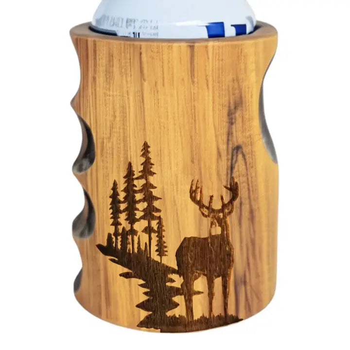 Koozie - Hand Carved Wood