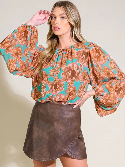 A Printed Woven Top