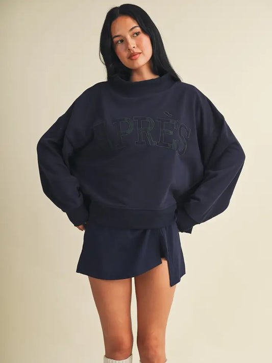 Après Oversized Mock Neck Sweatshirt