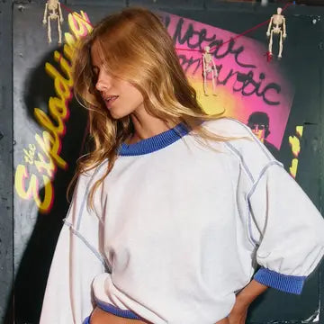 MOCK NECK HALF SLEEVE TOP