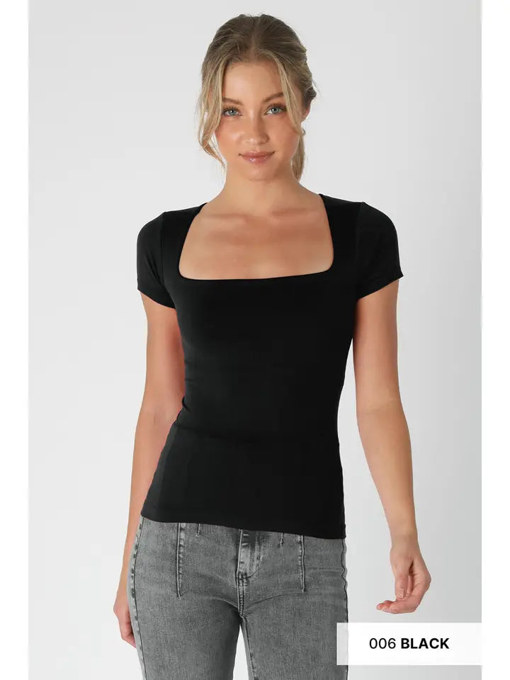 Square Neck SS Top
