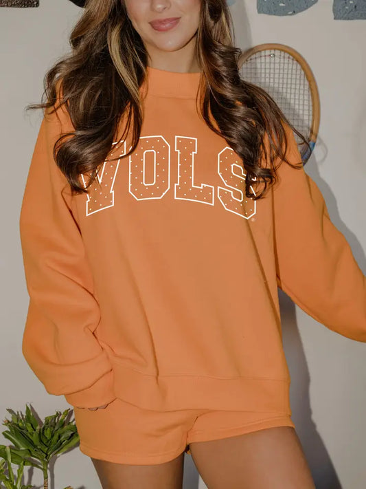 Tennessee Vols Polka Dot Mock Neck Sweatshirt