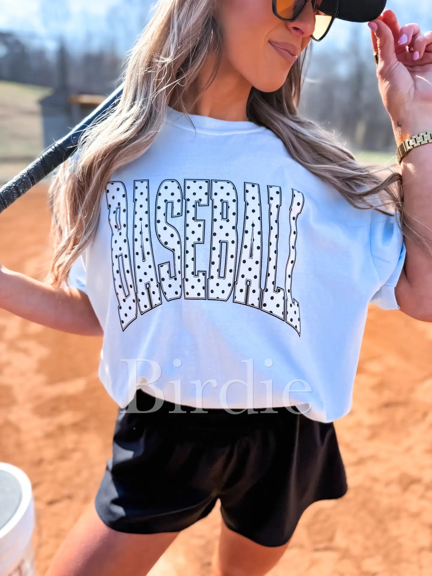 Baseball Polkadot Graphic Tee