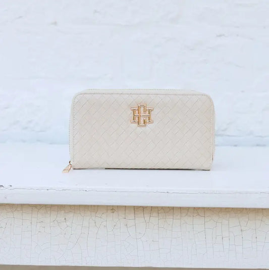 Penelope Wallet Woven Almond