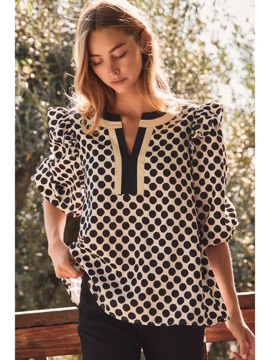 Allover Polka Dot Shift TOP