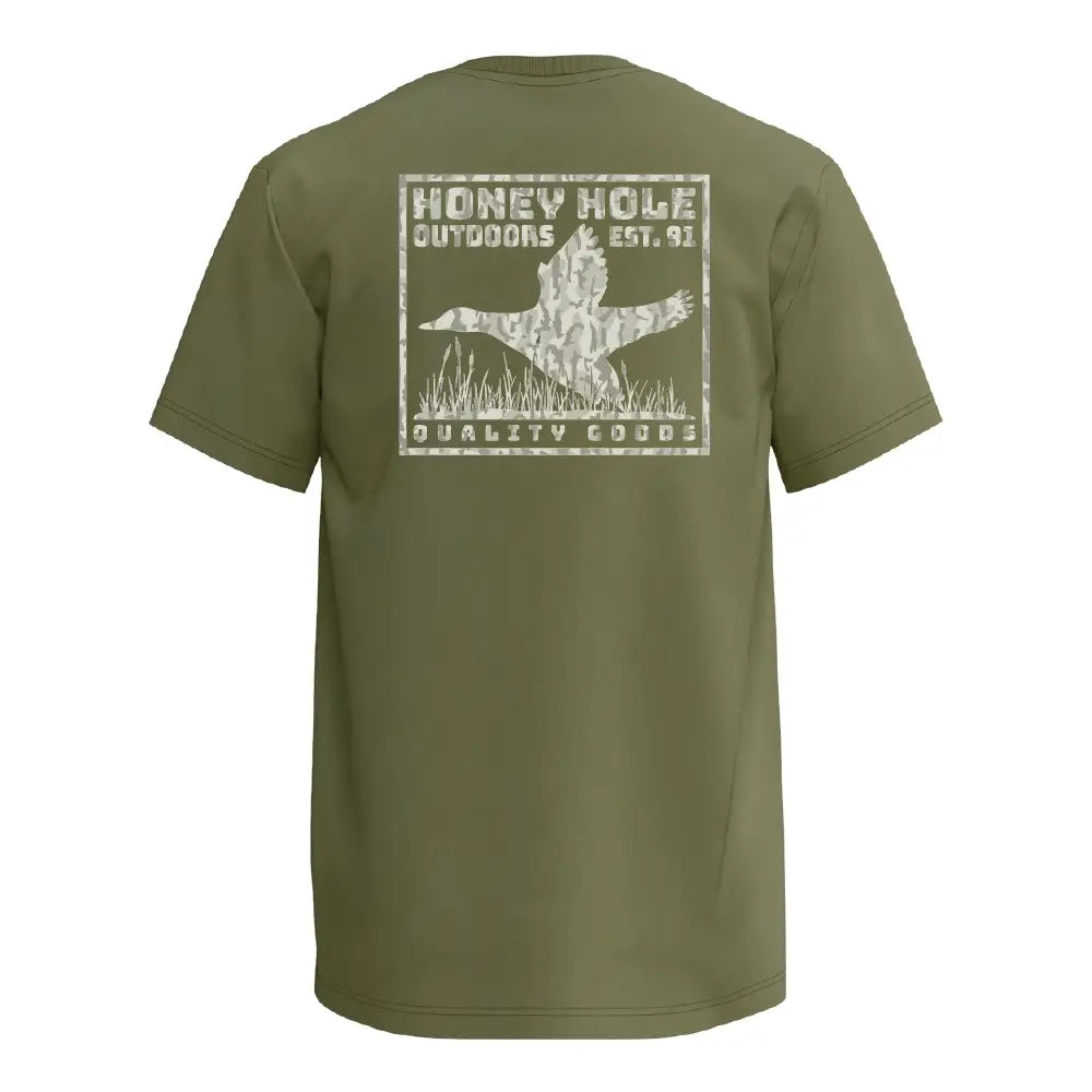 Honey Hole Short Sleeve - Bold Duck - Military Green