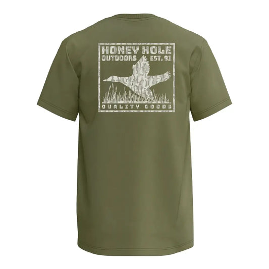 Honey Hole Short Sleeve - Bold Duck - Military Green