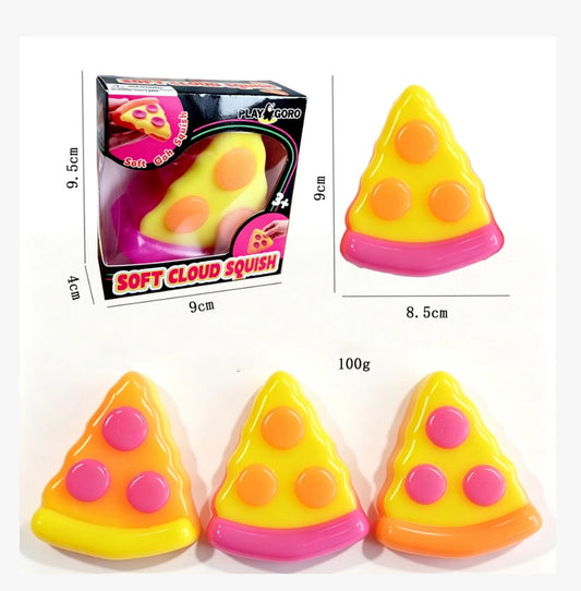 Squeeze Cheese Pizza Squishy Fidget Toy For Stress Relief (Orange Crust)