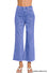 Acid washed high waist frayed hem bootcut pants DMP-1847A