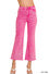 ACID WASHED HIGH WAIST FRAYED HEM BOOTCUT PANTS DMP-1847A (cropped)