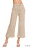 Acid washed high waist frayed hem straight pants DMP-1854Y (Extra Cropped)