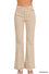 ACID WASHED FRAYED CUTOFF HEM STRAIGHT WIDE PANTS