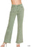 ACID WASHED FRAYED CUTOFF HEM STRAIGHT WIDE PANTS DMP-1855A