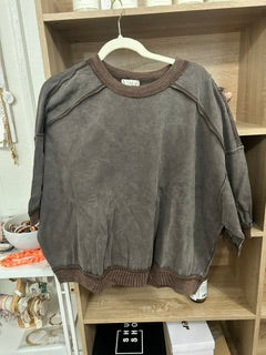 Vintage Wash Oversized Pullover