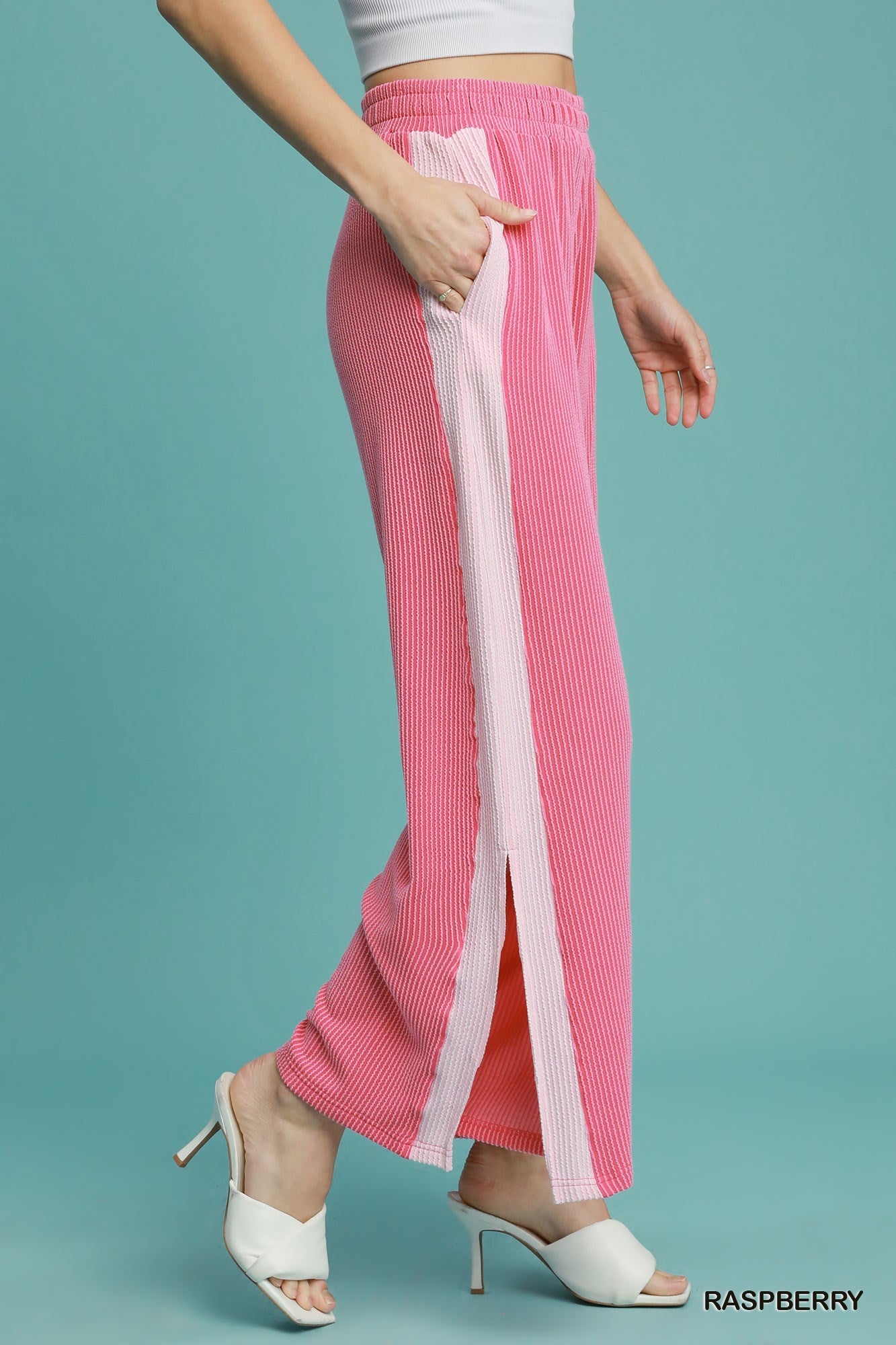 Knit ColorBlock Pants