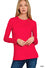 Brushed microfiber long sleeve tee