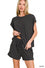 Zenana Raised rib cap sleeve top & shorts set
