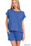 Zenana Raised rib cap sleeve top & shorts set